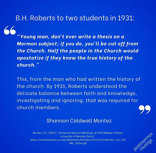 B. H. Roberts Quote;